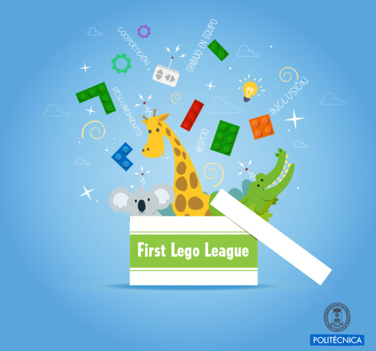 diseño gráfico banner first lego league