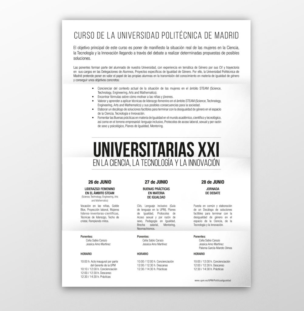 diseño gráfico folleto universitarias